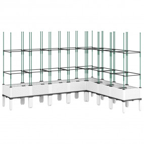 Garden Planter White Polypropylene Large Garden Planter