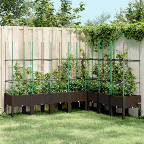 Garden Planter Brown Polypropylene Large Durable Garden...