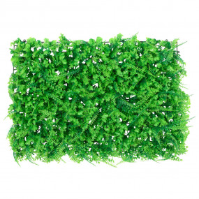 Artificial Fern Leaf Fence Set of 24 Green Polyethylene...