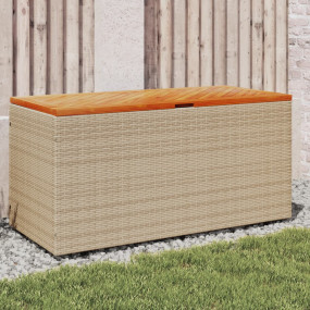 Garden Storage Box Beige and Brown