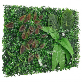 Artificial Plant Fence Set of 6 Green PE (Polyethylene)