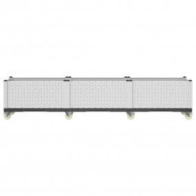 Garden Planter White Plastic 94.5 x 19.7 x 21.3 in Port...