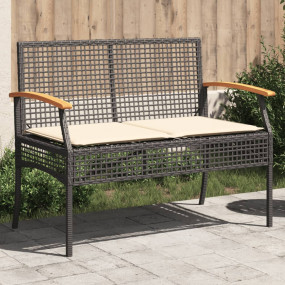 Garden Bench Black and brown