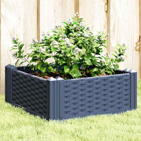 Garden Planter Blue Grey Polypropylene Medium Modular