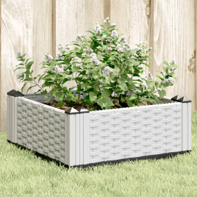 Garden Planter White Polypropylene Medium Modular