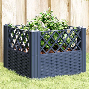 Garden Planter Blue Grey Polypropylene Medium Modular