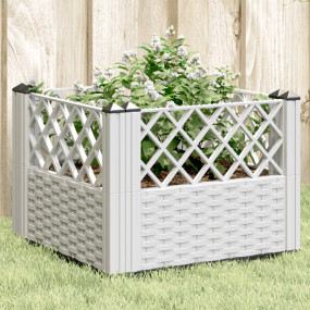 Garden Planter White Polypropylene Medium Modular