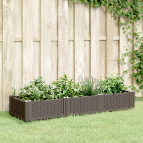 Garden Planter Brown Polypropylene Medium Modular