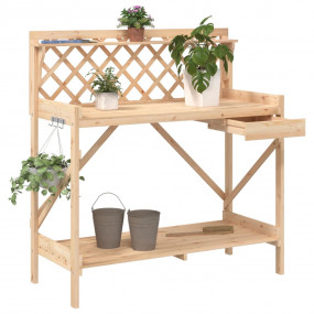 Potting Bench Natural wood Solid fir wood Large Potting...