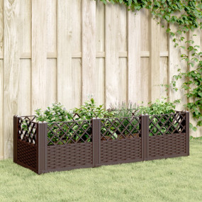 Garden Planter Brown Polypropylene Large Modular Garden...
