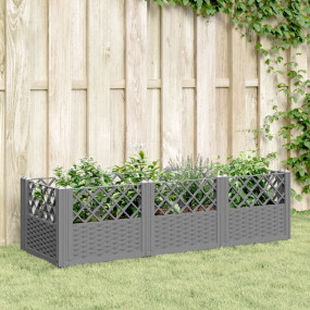 Garden Planter Light Grey Polypropylene Large Modular