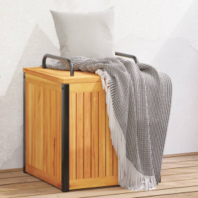 Cushion Box Brown Solid Acacia wood, powder-coated stee...