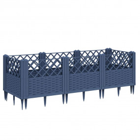 Garden Planter Blue grey Polypropylene 48.6x17.1x17.1 i...