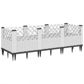 Garden Planter White Polypropylene Large Modular Garden...