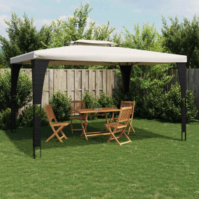 Gazebo Anthracite frame, Cream roof Powder-coated steel...