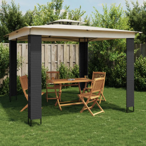 Gazebo Anthracite Powder-coated steel Large
