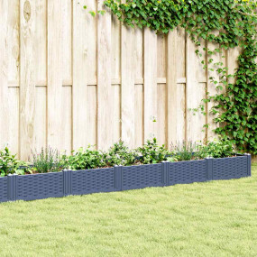 Garden Planter Blue Grey Polypropylene Large Modular