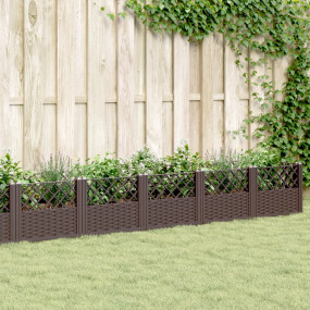 Garden Planter Brown Polypropylene Large Modular Garden...