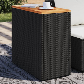 Garden Side Table Black and Brown