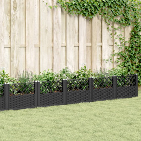 Garden Planter Black Polypropylene Large Modular Garden...