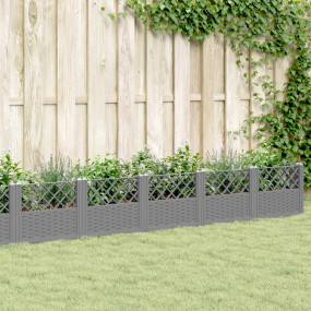 Garden Planter Light grey Polypropylene Large Modular