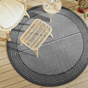 Outdoor Carpet Gray Polypropylene 63.0 in Reversible