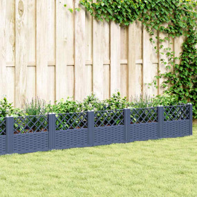 Garden Planter Blue grey Polypropylene Large Modular Pl...