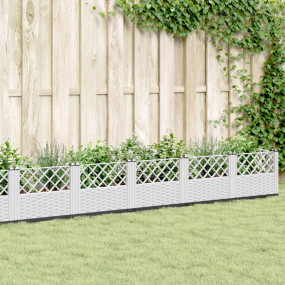 Garden Planter White Polypropylene Large Modular Garden...