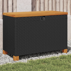 Garden Storage Box Black and Brown