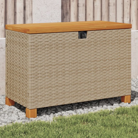 Garden Storage Box Beige and Brown