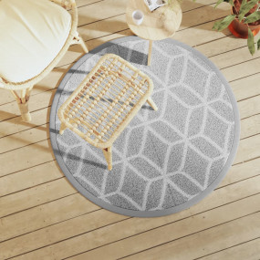Outdoor Carpet Grey Polypropylene 47.2 in Reversible