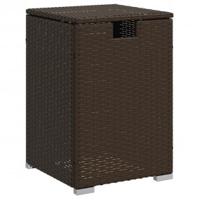 Propane Tank Cover Table Brown PE Rattan, Powder-Coated...