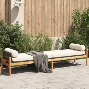 Garden Bench Black and Cream