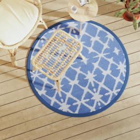 Outdoor Carpet Blue and white Polypropylene 47.2 in