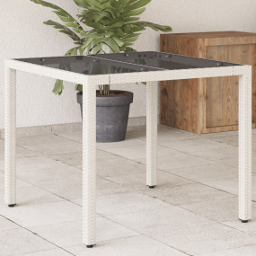 Garden Table Set of 4 White
