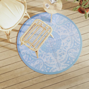 Outdoor Carpet Baby Blue Polypropylene (PP) Medium