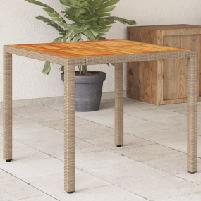Garden Table Beige and Brown