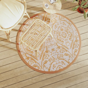 Outdoor Carpet Orange and White Polypropylene 47.2 in R...