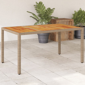 Garden Table Set of 4 Beige PE rattan Standard