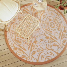 Outdoor Carpet Orange and white Polypropylene (PP) 63.0...
