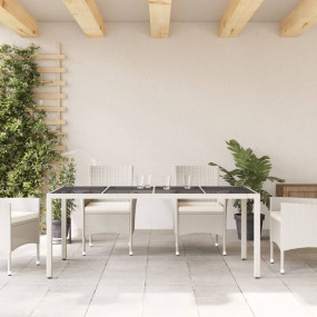 Garden Table Set of 4 White