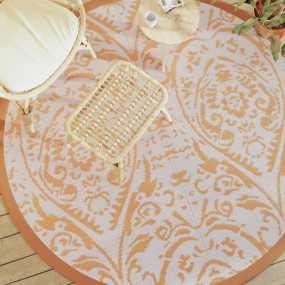 Outdoor Carpet Orange and white Polypropylene (PP) 78.7...