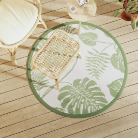 Outdoor Carpet Green Polypropylene 47.2 in diameter Rev...