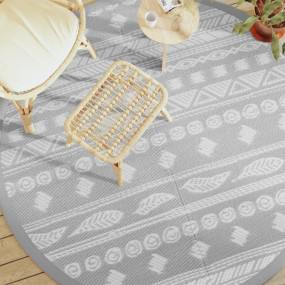 Outdoor Carpet Grey Polypropylene Diameter: 78.7 in