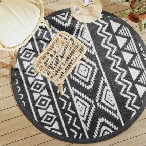 Outdoor Carpet Black and White Polypropylene (PP) 63.0 ...