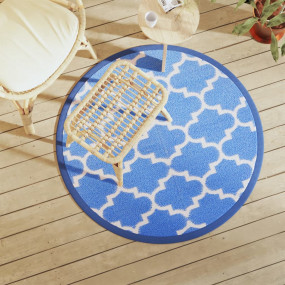 Outdoor Carpet Blue Polypropylene (PP) 47.2 in diameter