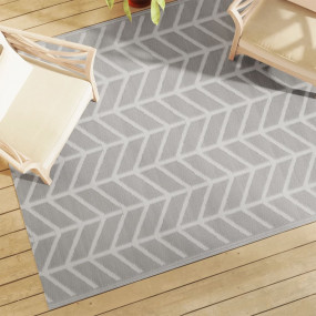 Outdoor Carpet Grey Polypropylene 63 in x 90 in
