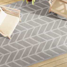 Outdoor Carpet Grey Polypropylene (PP) 74.8 x 114.2 in ...