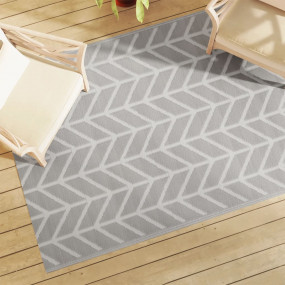 Outdoor Carpet Grey Polypropylene 55.1x78.7 in Reversib...