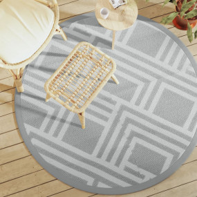 Outdoor Carpet Grey Polypropylene Large Reversible